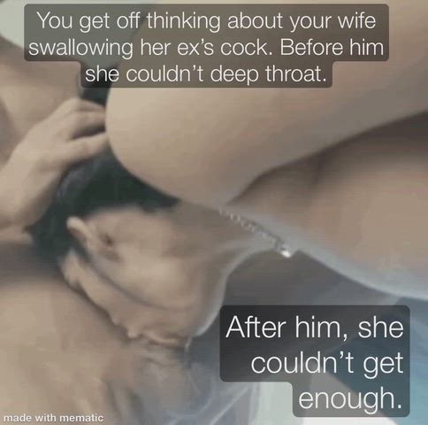 Caption, Deepthroat and Hotwife — Captions — hotwife