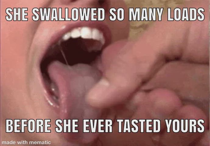 Captions — CIM, Caption & Cum In Mouth — hotwife
