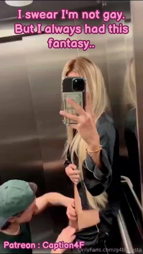 Blowjob, Caption and Public — Captions — trans woman