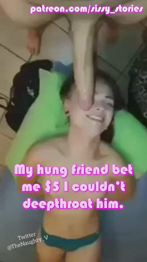 Captions — Big Dick, Caption & Deepthroat — amateur
